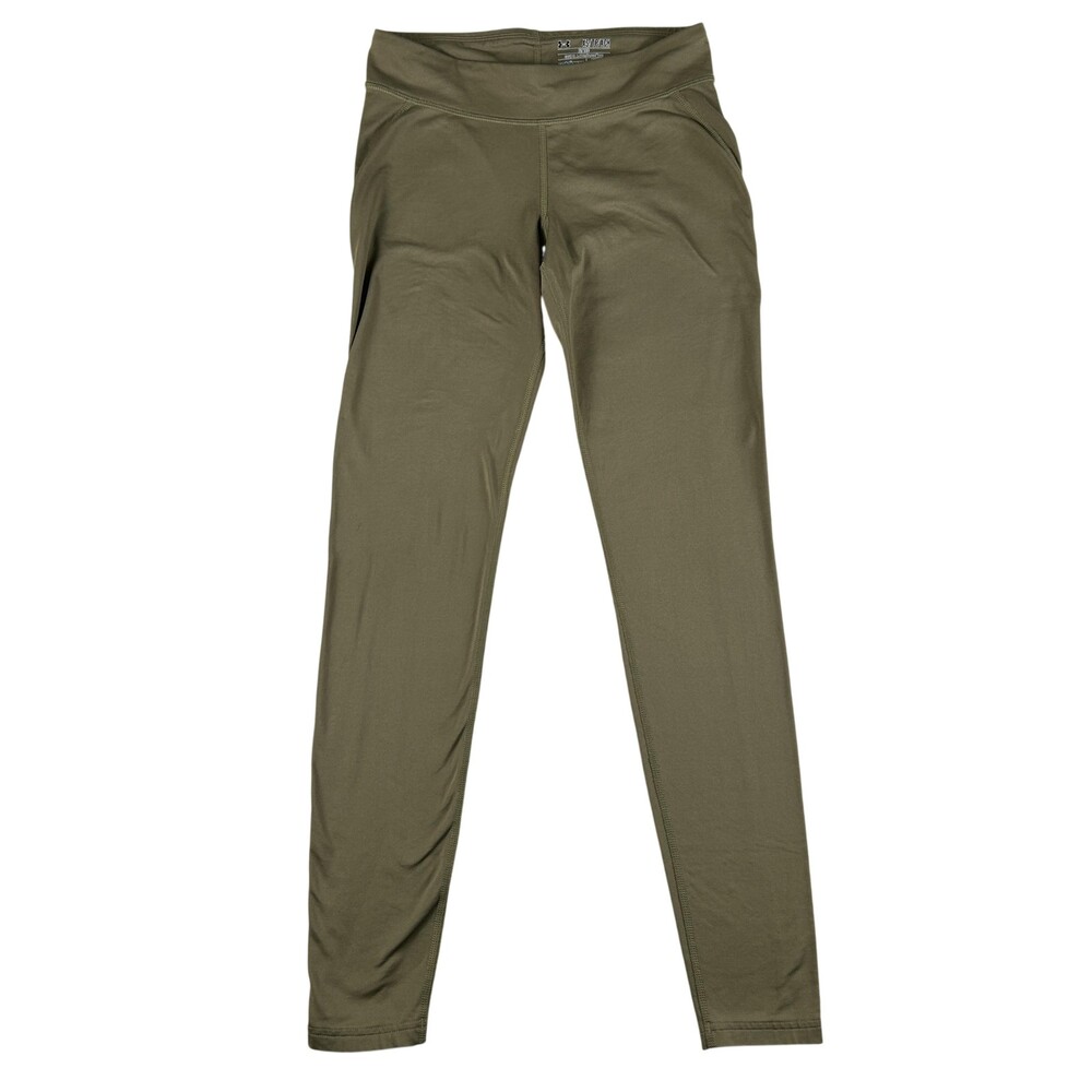 Under Armour Leggings Womens XS Green ColdGear Fitted Mid Rise Thermal Leggings